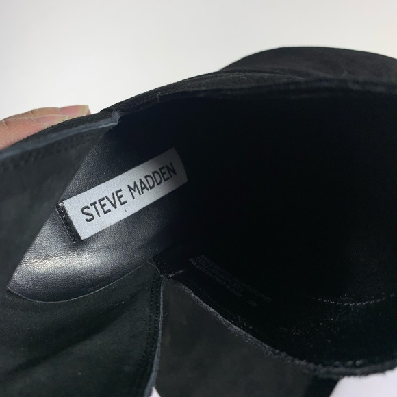 Steve Madden Women's Rookie Ankle Heel Boot in Black Size 10M - Picture 4 of 14